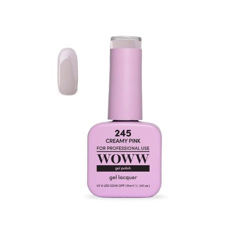 Ημιμόνιμο Βερνίκι New Woww Cosmetics 10ml Creamy Pink - 245
